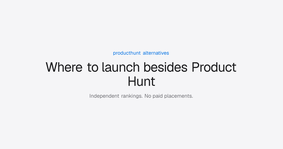 Product Hunt Alternatives preview